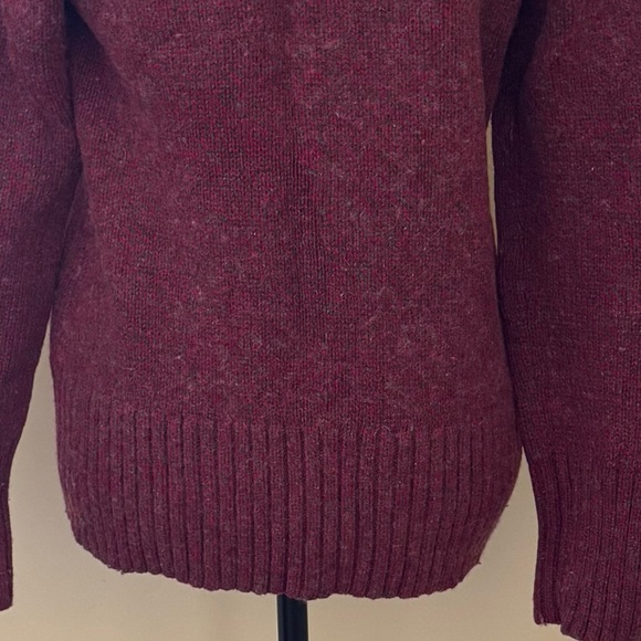 Eddie Bauer Women's‎ Knitted Open Front Wool Blend Cardigan, Burgundy Red, SZ XS - Picture 9 of 14